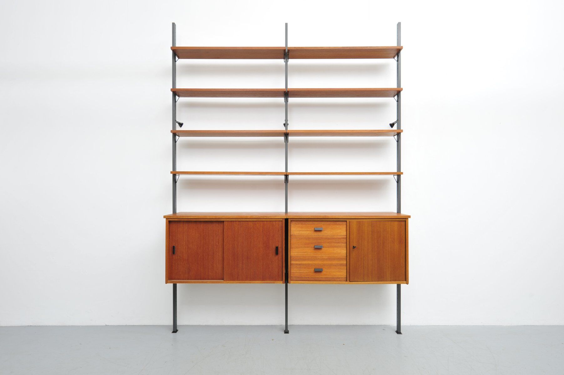 Teak shelving system by Pira, 1960s