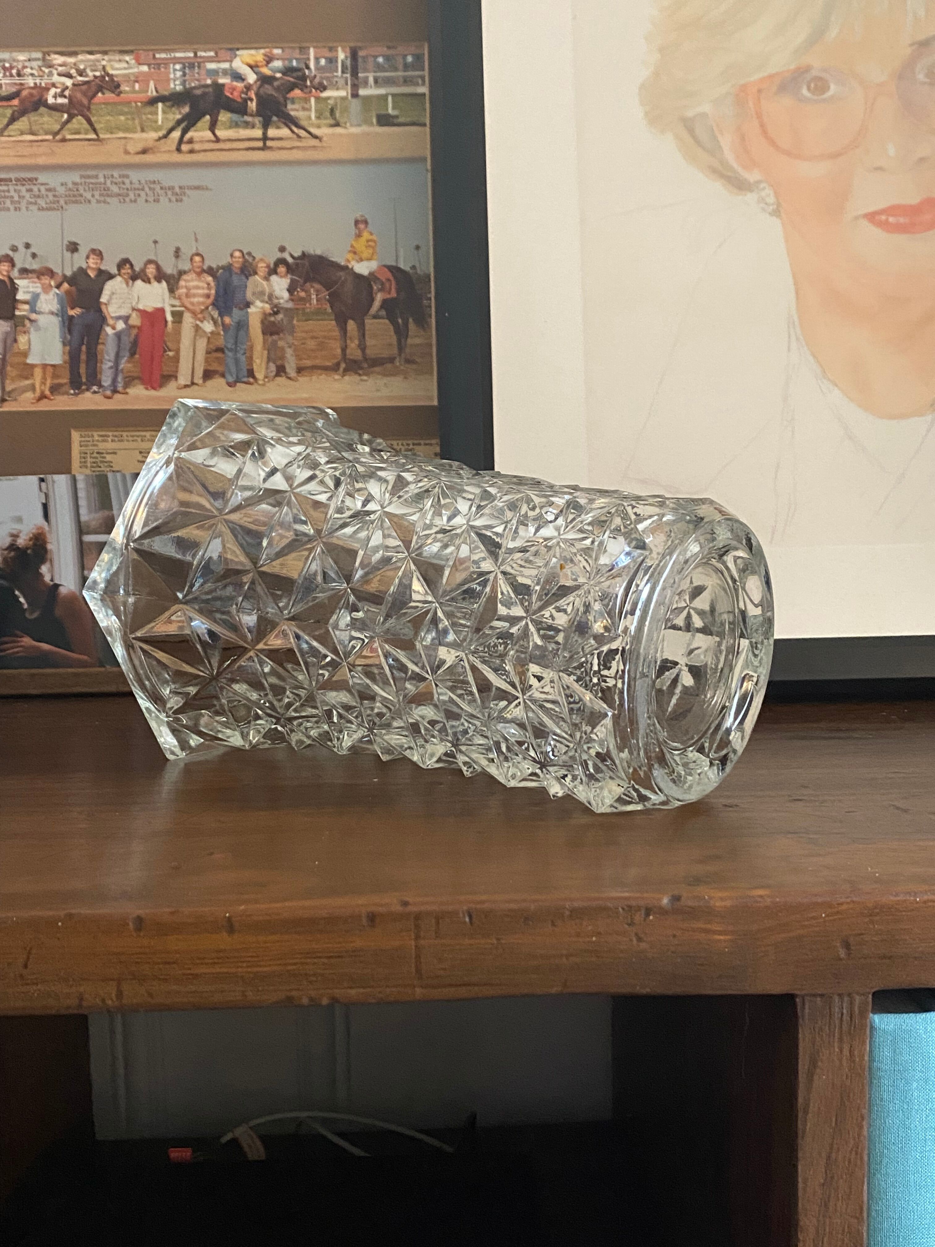 Molded glass vase
