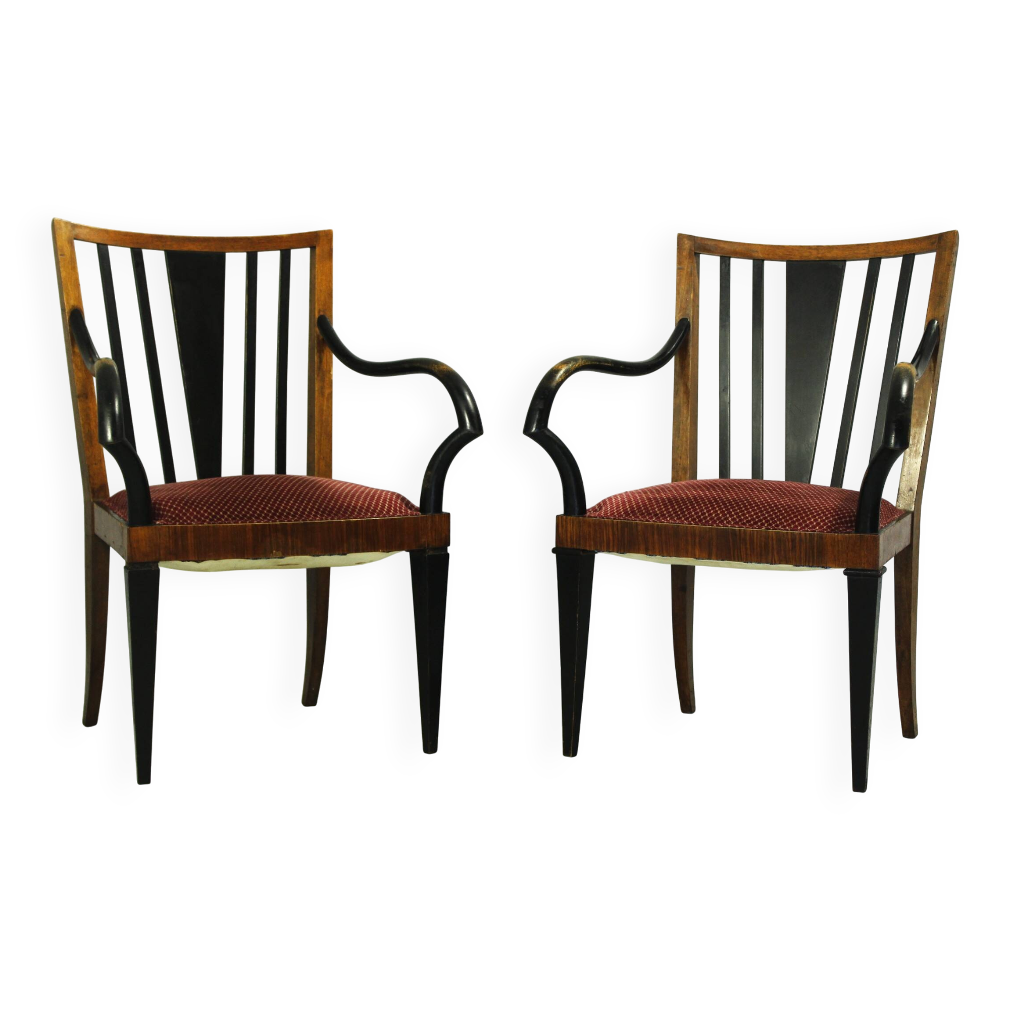 Pair of Large Palace Armchairs, Art Deco, Austria 1920