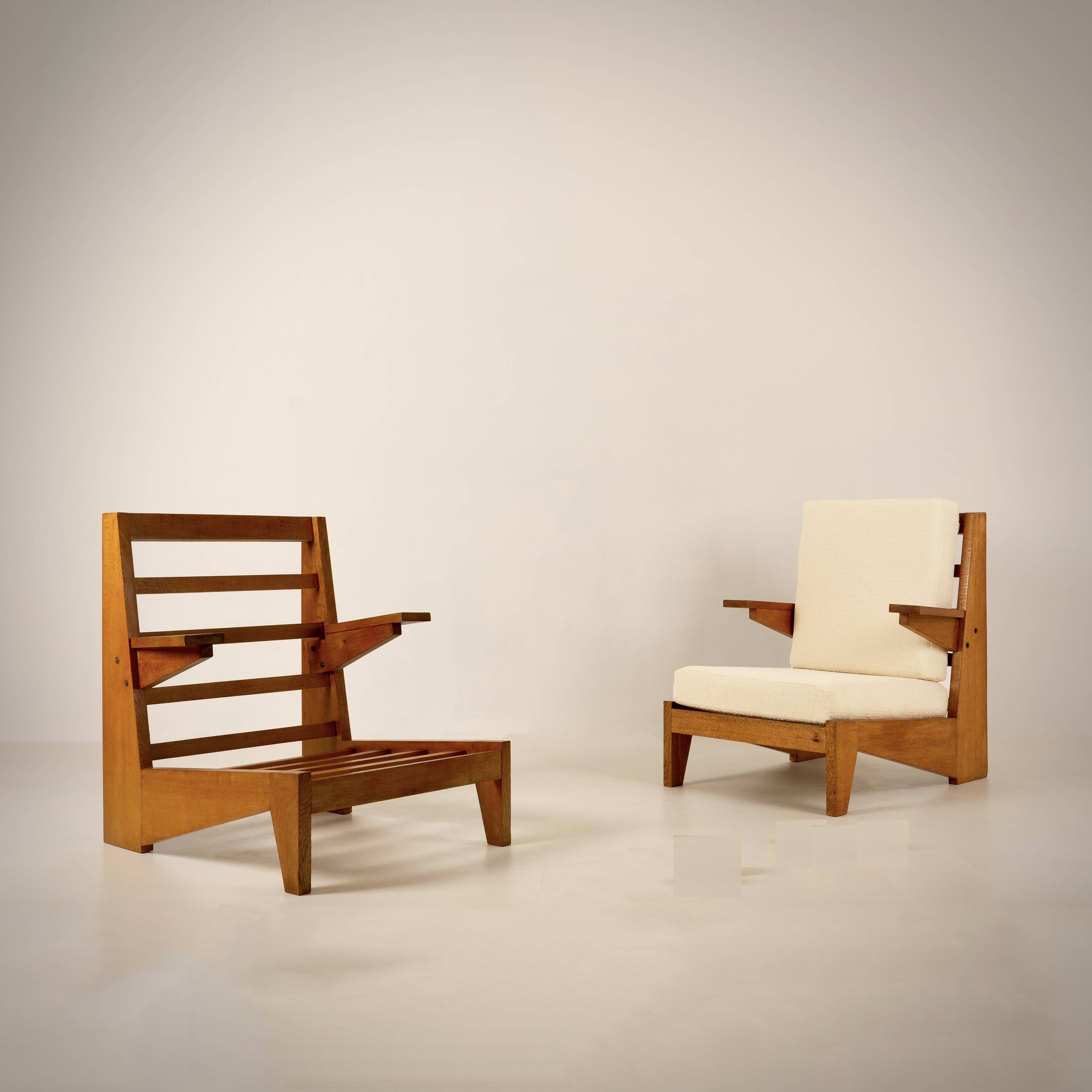 Bernard Durussel, pair of armchairs, France, 1948