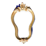 Small wall mirror in gilded painted wood - baroque mirror - 1960s