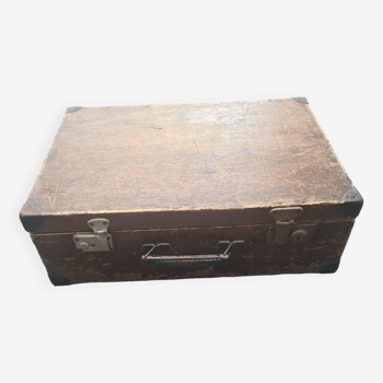 Old wooden suitcase