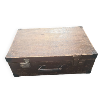 Old wooden suitcase