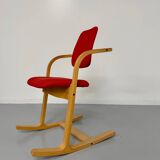 Stokke Varier Actulum red Scandinavian design rocking chair