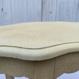 Bolster one drawer eggshell color cracked effect side table 1970