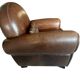 Vintage club armchair in Havana leather from the late 20th century