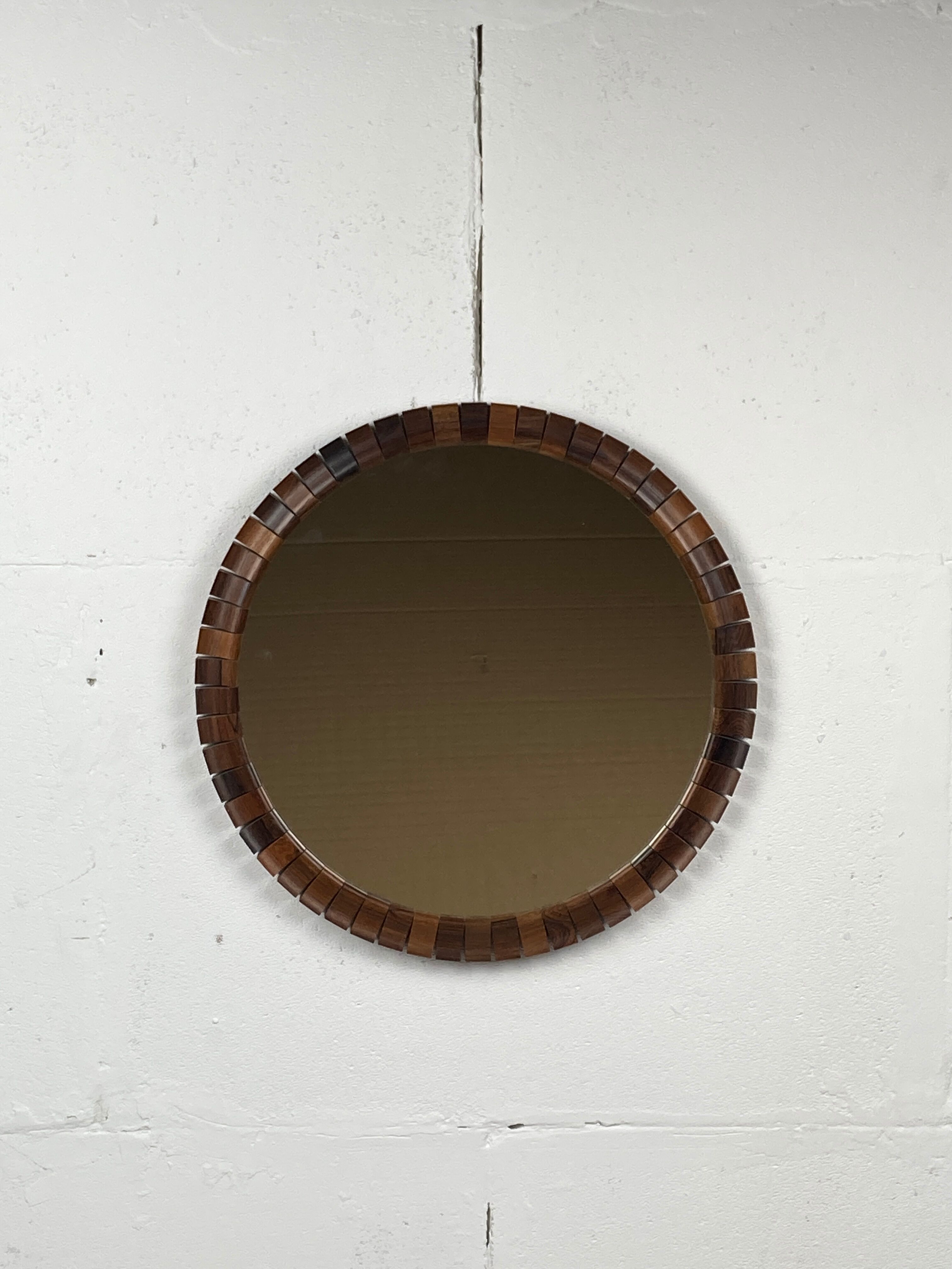 Mid-Century Danish Teak & Rosewood Mirror, 1960s