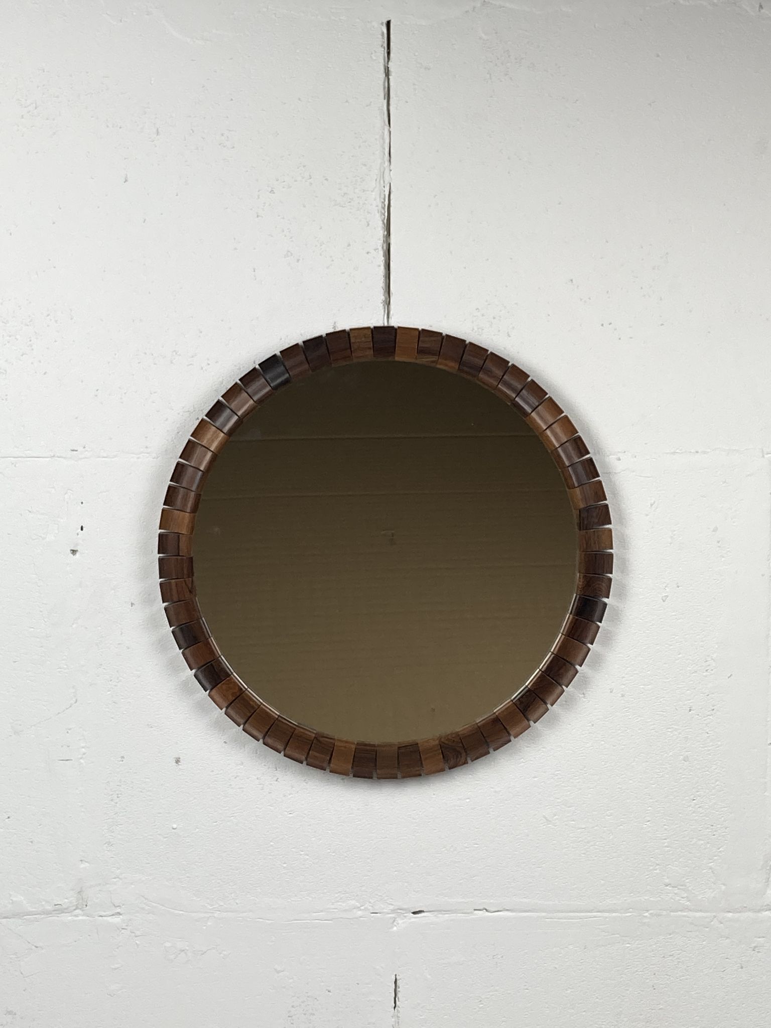 Mid-Century Danish Teak & Rosewood Mirror, 1960s