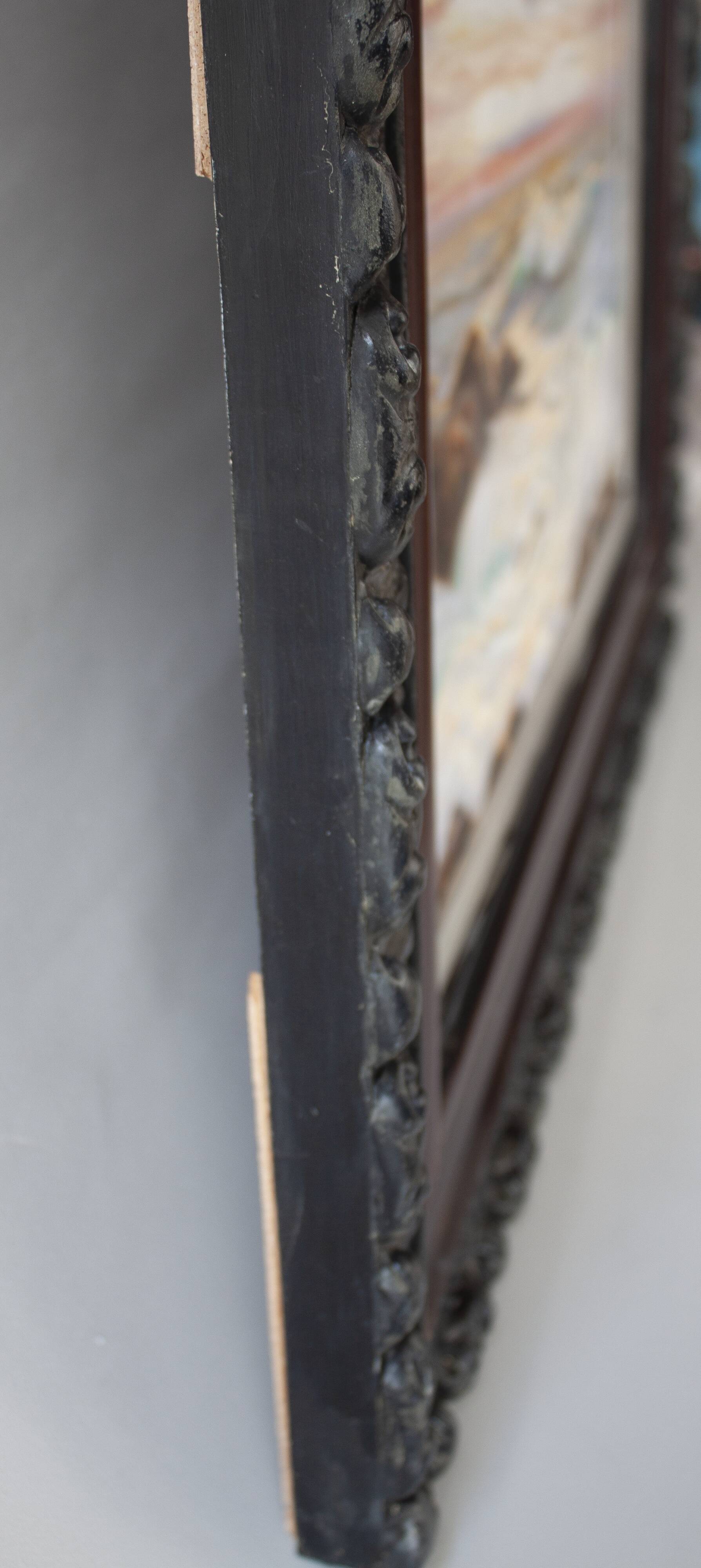 Cuadro antiguo del mar al óleo firmada. Marina al oleo firmada.