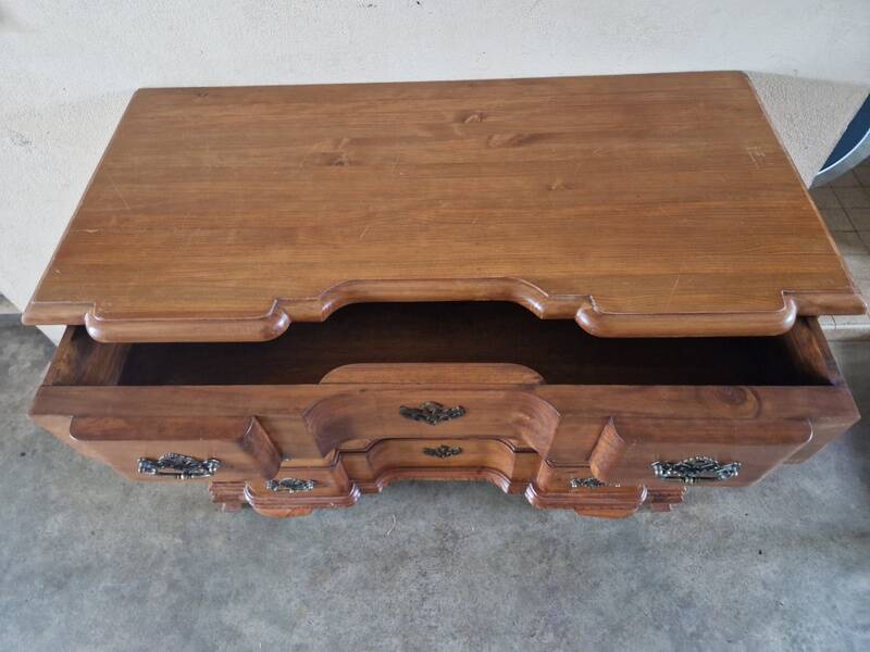 Double drop-leaf commode - Chippendale, Mahogany - Cherry wood