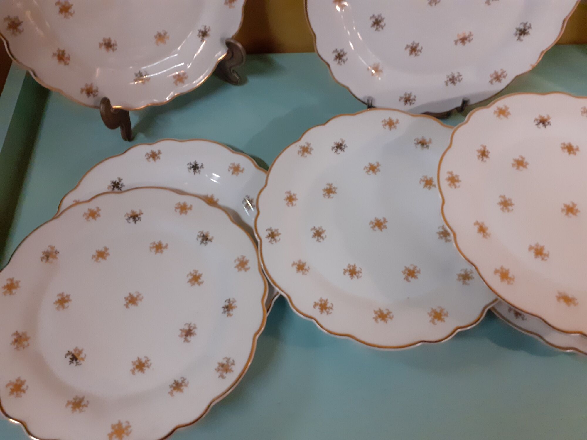 Dessert plates batch of 10 - porcelain from Limoges Salmon & cie