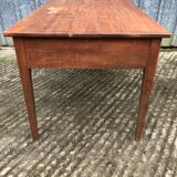 Poplar wood table with 2 front drawers from the Reconstruction period.