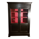 Bookcase louis Philippe patinated black.