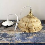 Marbled opaline pendant light