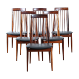 Suite of 6 rosewood bar chairs from Rio