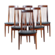 Suite of 6 rosewood bar chairs from Rio