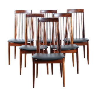 Suite of 6 rosewood bar chairs from Rio