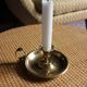 Brass candle holder cellar rat round handle