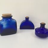 Vintage cobalt blue glass pot