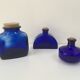 Vintage cobalt blue glass pot
