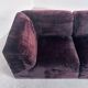 Dark aubergine velvet modular sofa, 1970s