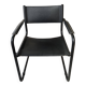 Fauteuil métal laqué noir
