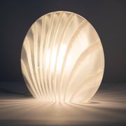 Table lamp in glass with zebra pattern by Peill & Putzler, Germany, 1970s.