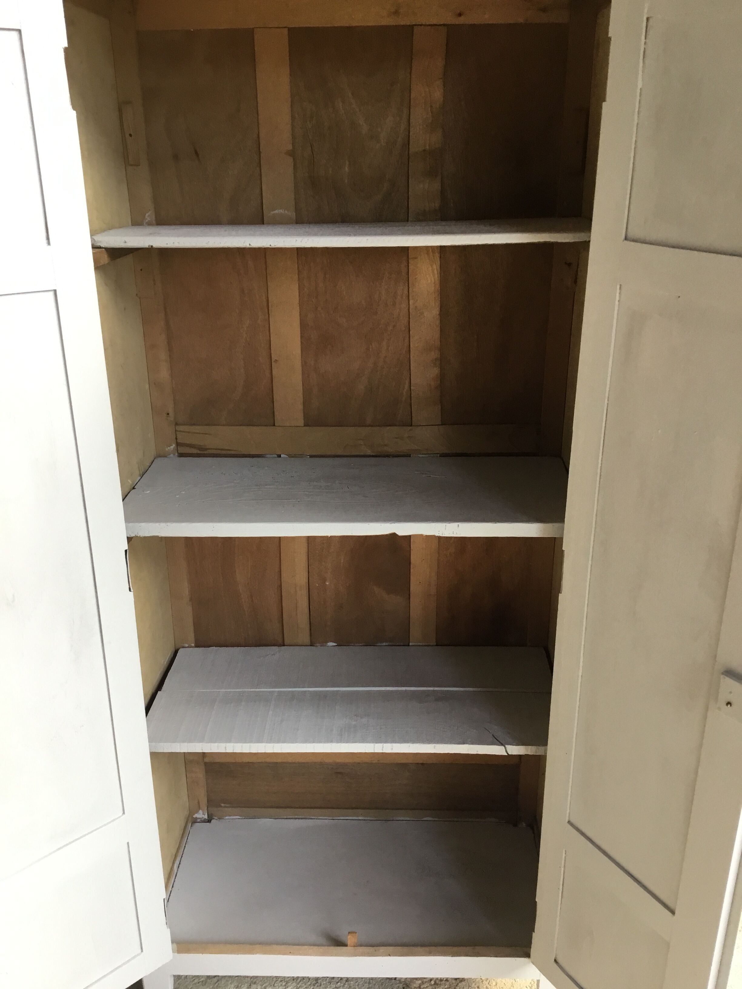 Paris wardrobe 2 doors pearl grey - vintage - 1950