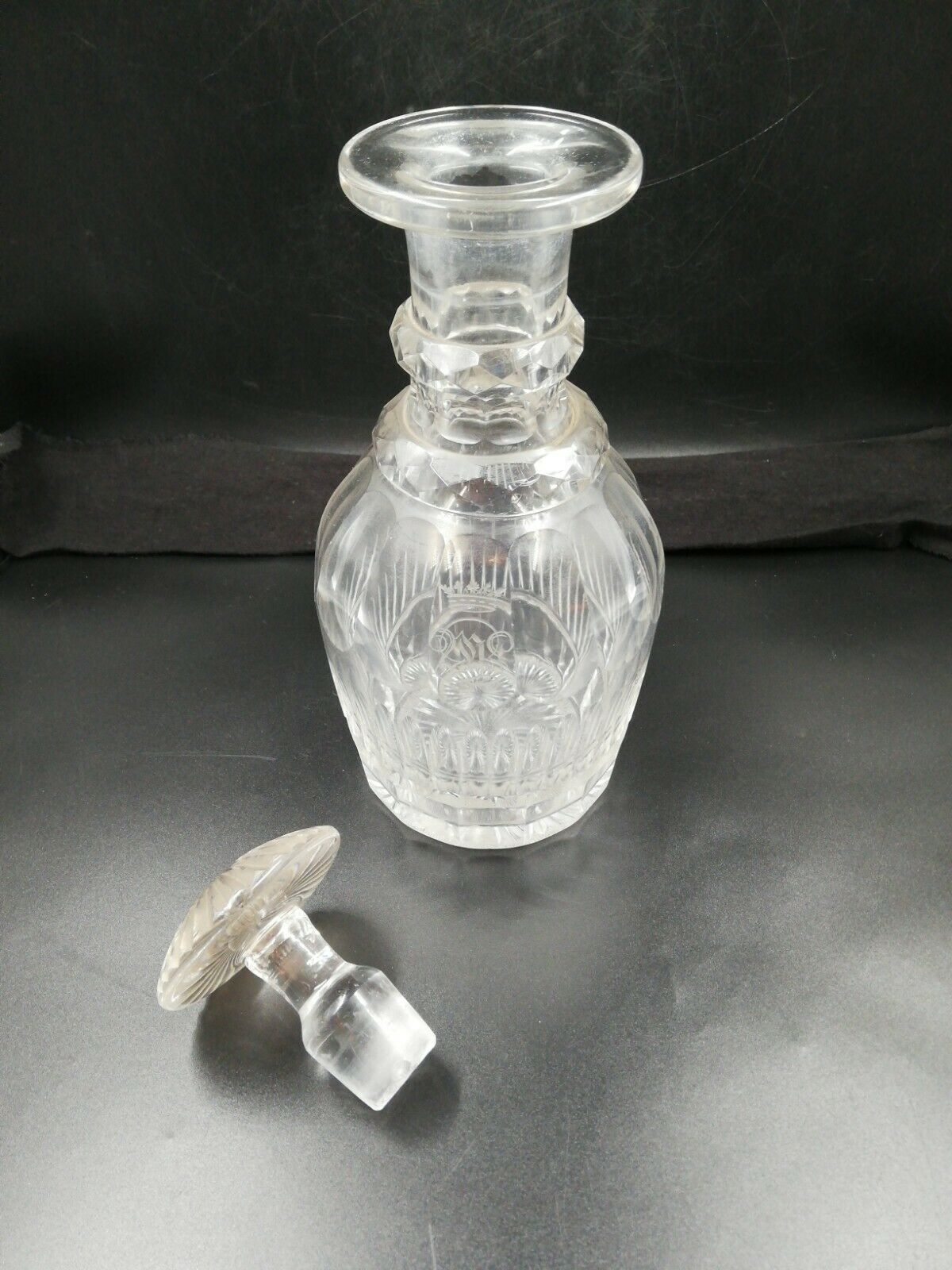 19th-century crystal carafe