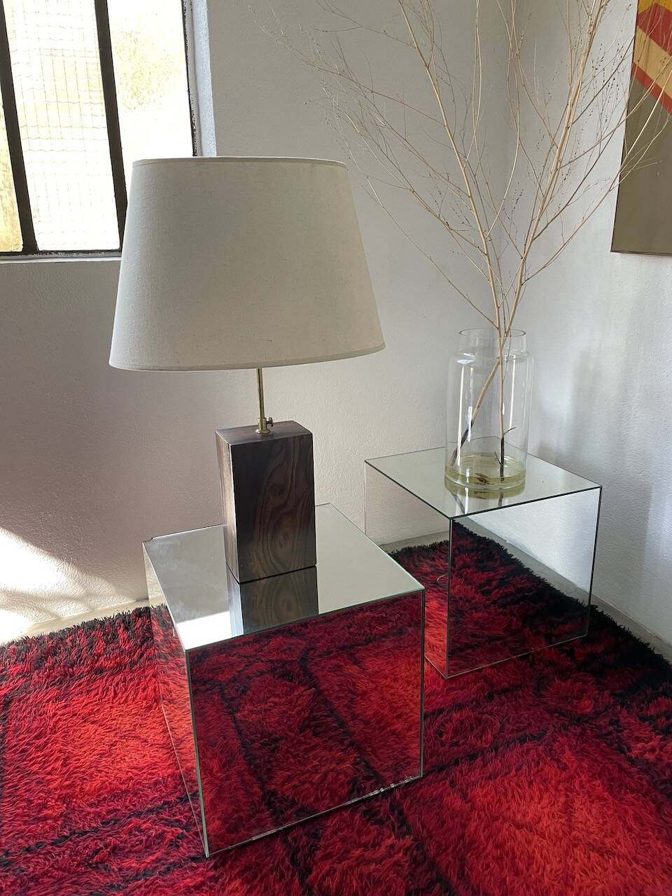 1950s wooden table lamp