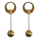 Pair of Scandinavian brass wall candlesticks by Arthur Pe, Kolbäck, Sweden