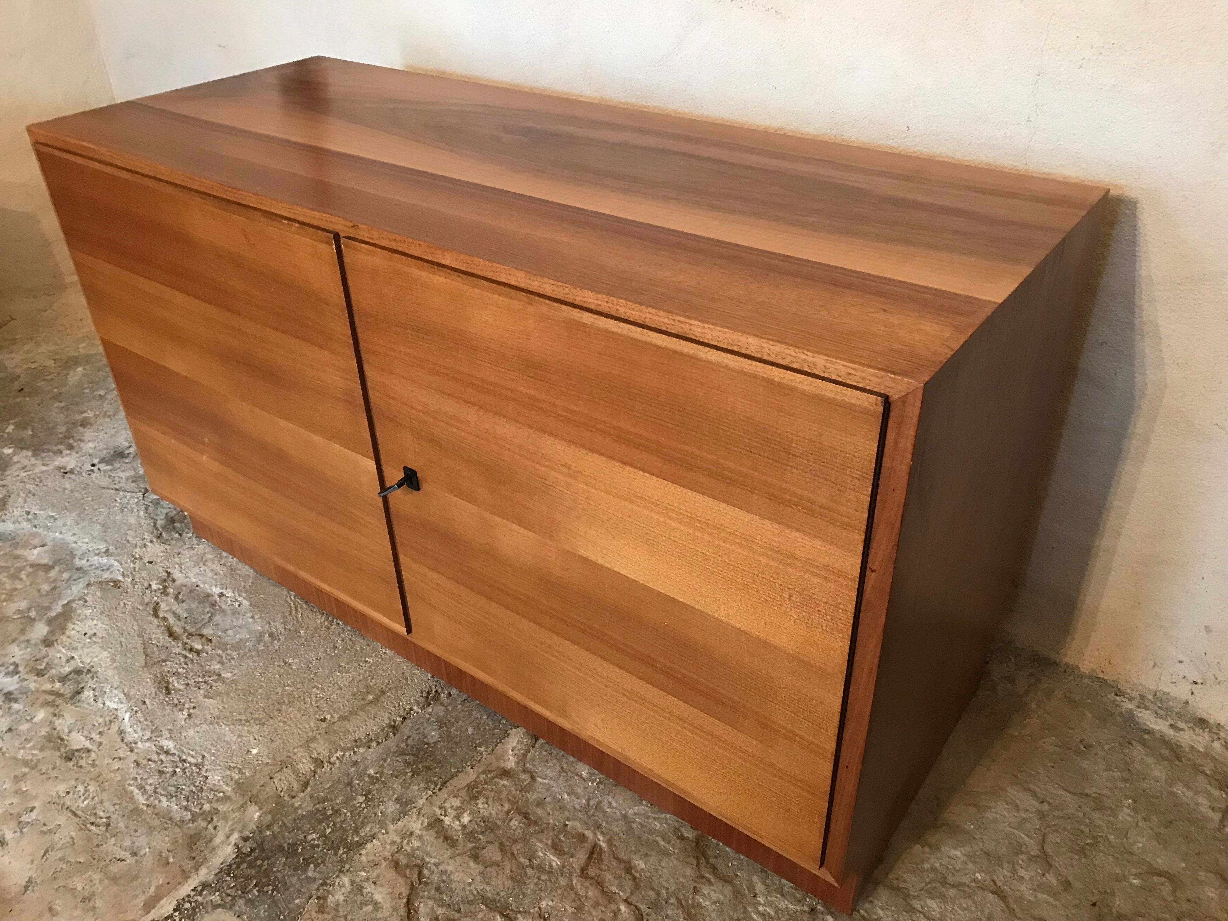 Buffet box storage cabinet vintage 1960-80 blond walnut