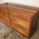 Buffet box storage cabinet vintage 1960-80 blond walnut