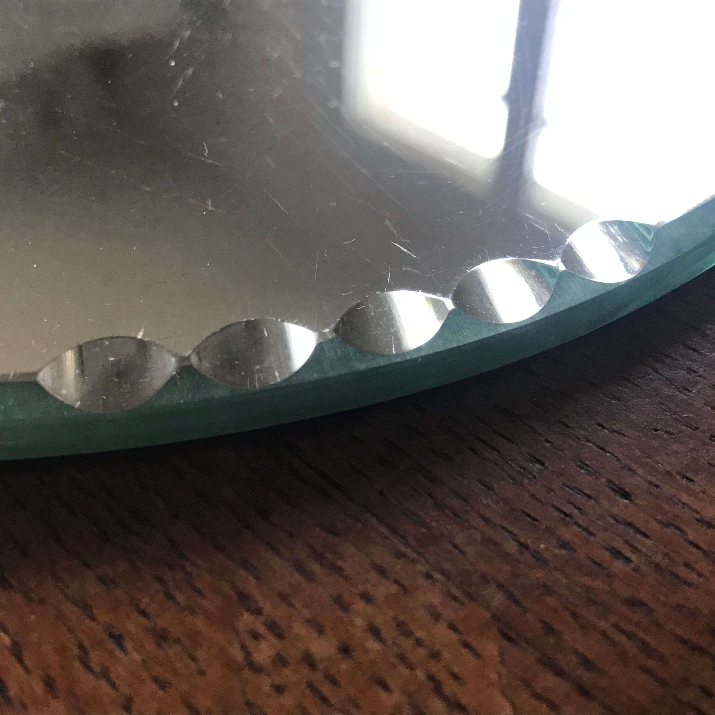 Under the vintage mirror dish