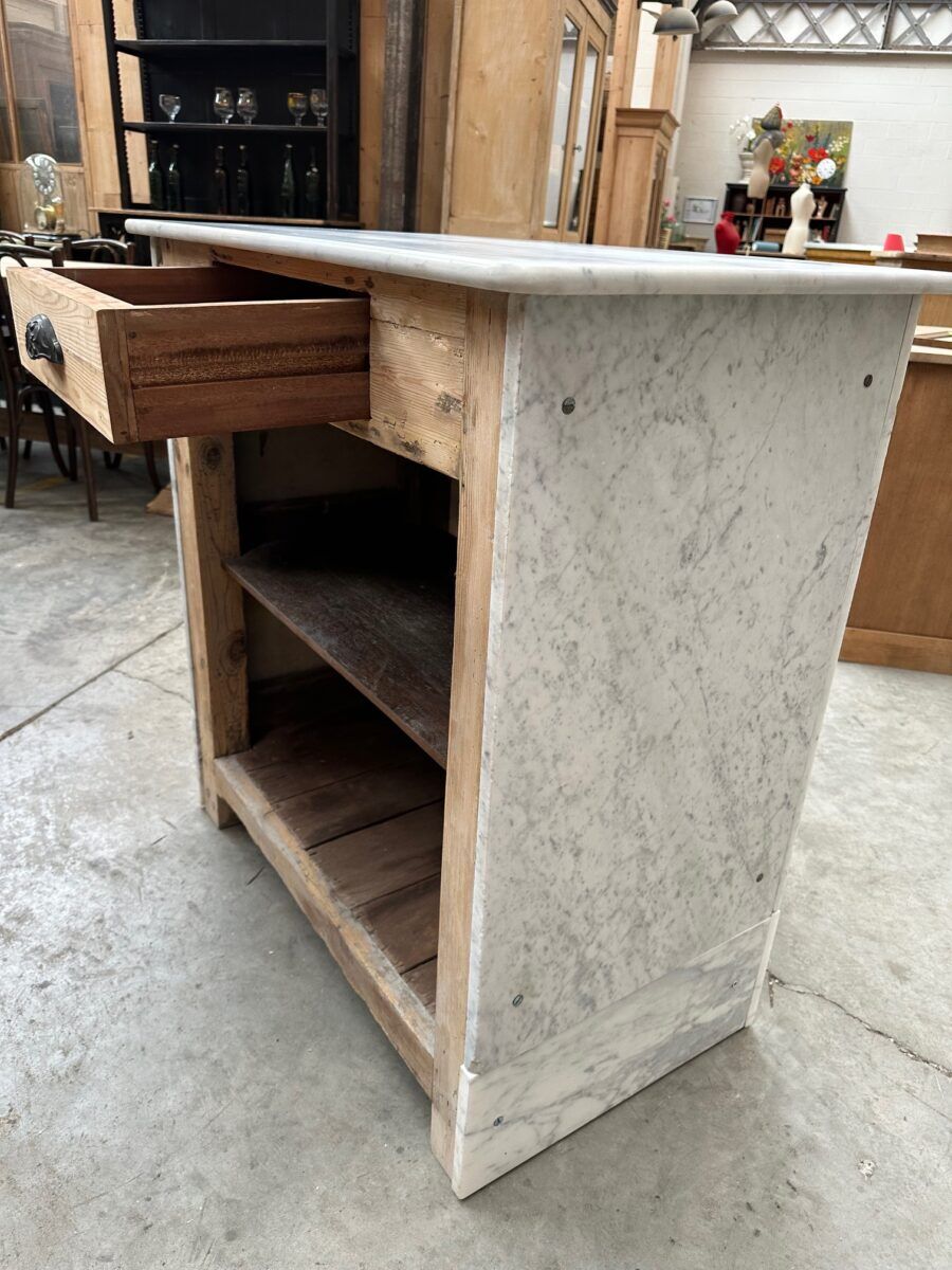 Bakery counter from the early 20th century in marble