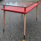 Vintage desk table with tapered legs