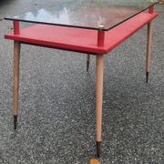 Vintage desk table with tapered legs
