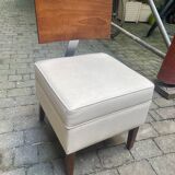 Vintage white bench 1970s art deco