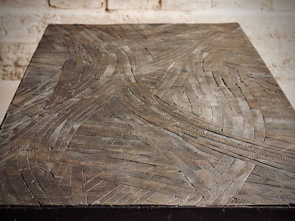 Large rectangular end wood coffee table