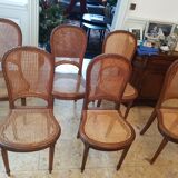 Lot chaises cannées