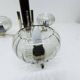 Lustre See Delmas 3 branches noir et doré verre transparent 1960