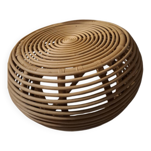 Table basse ronde en - rotin