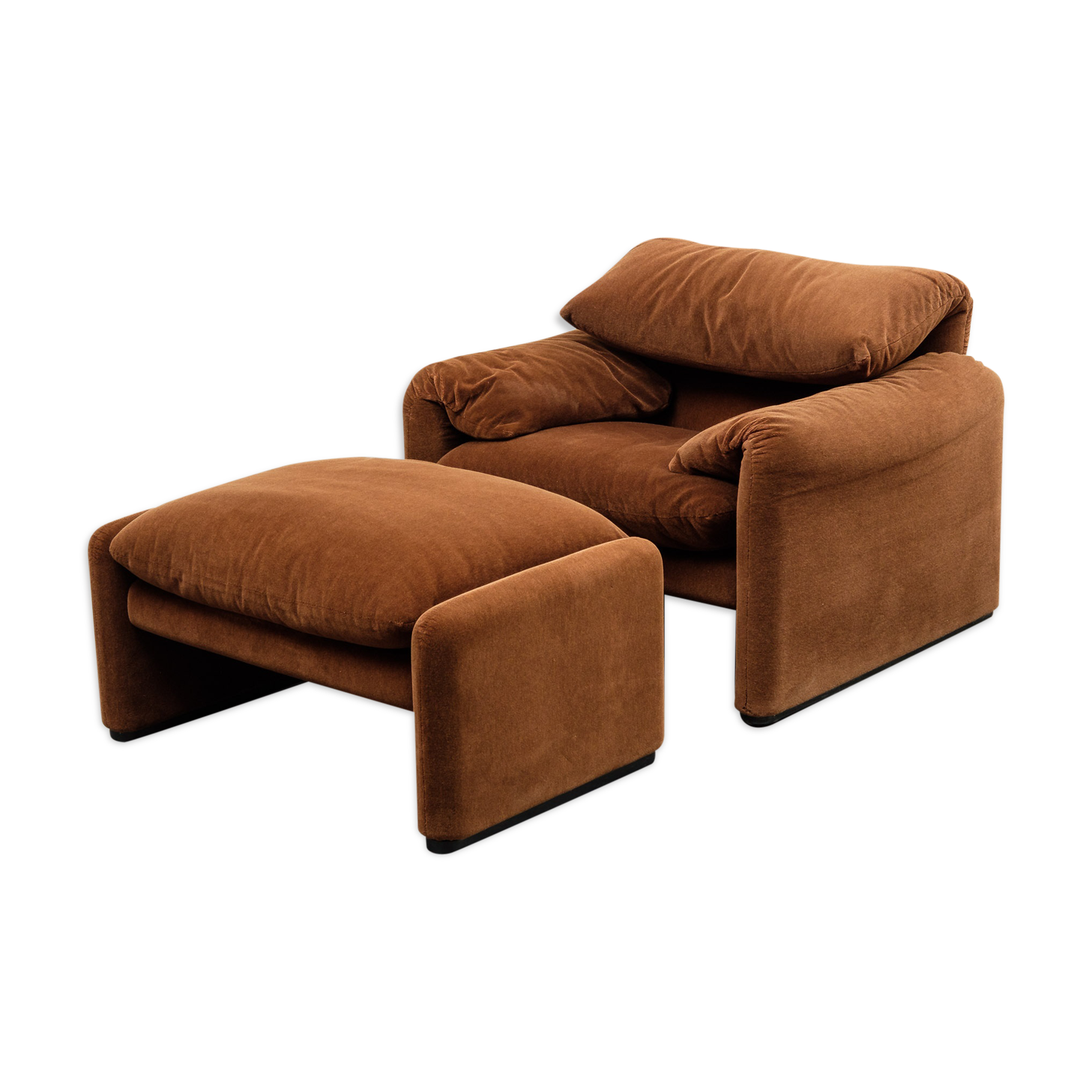 Fauteuil avec repose-pieds de Maralunga pour Cassina