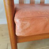 Dyrlund leather sofa from the 60s