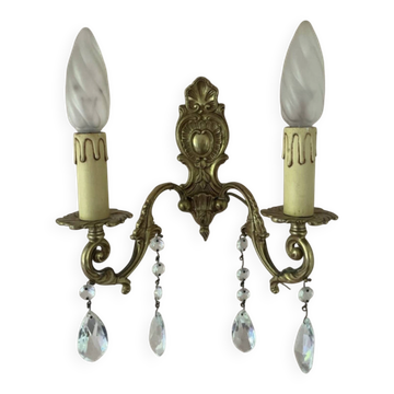 Bronze wall light with pendants