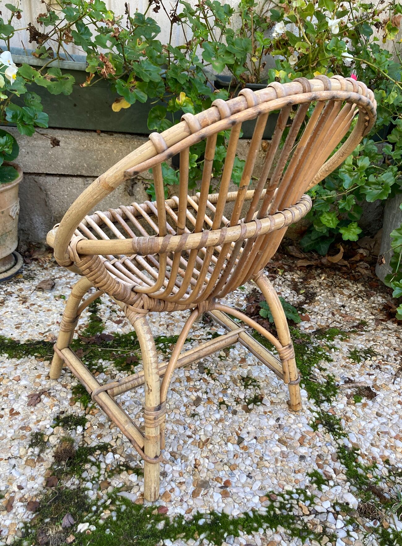 Rattan armchair for vintage children