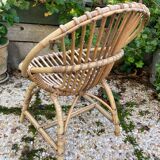 Rattan armchair for vintage children