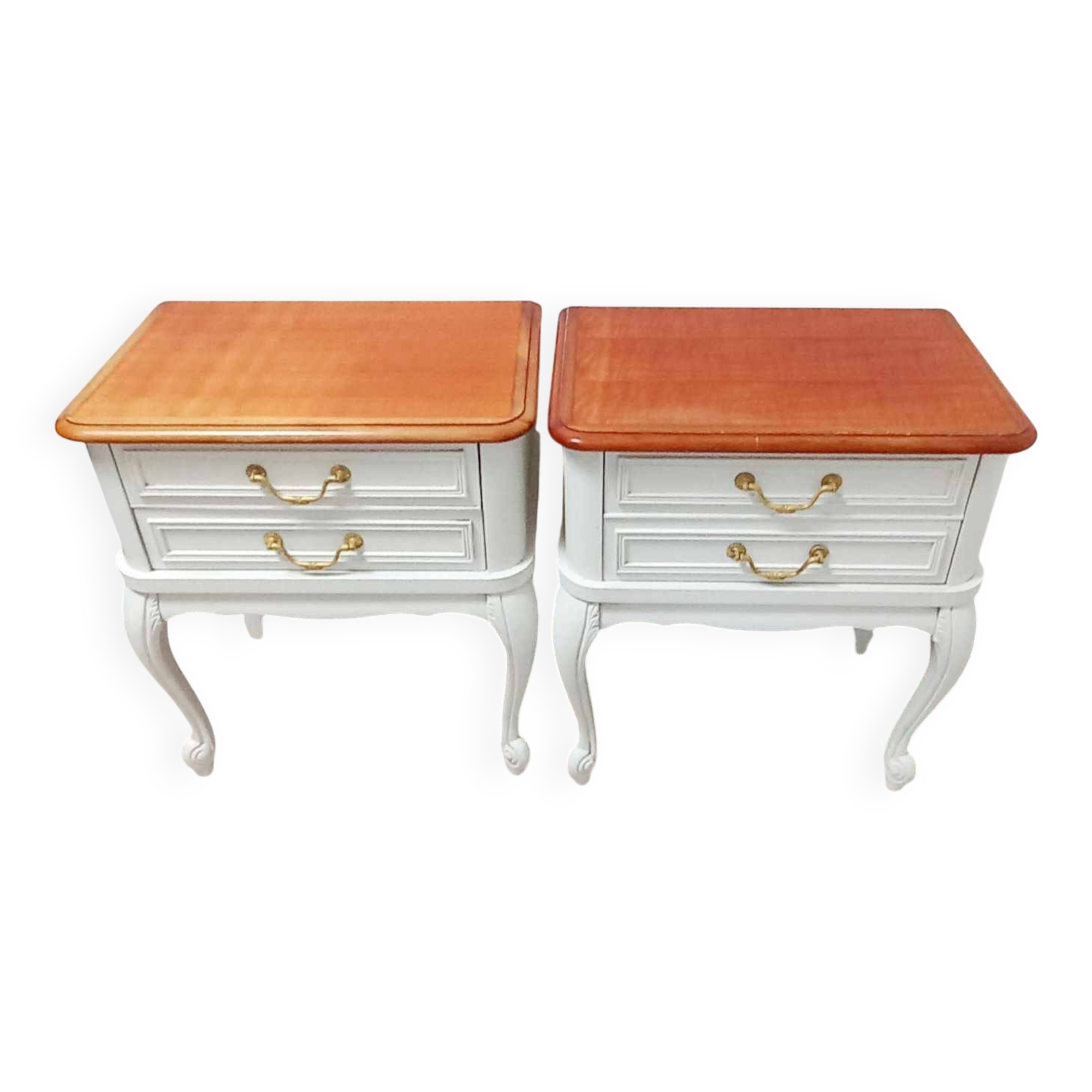Pair of antique bedside tables
