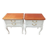 Pair of antique bedside tables