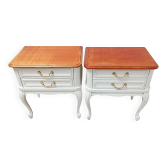 Pair of antique bedside tables